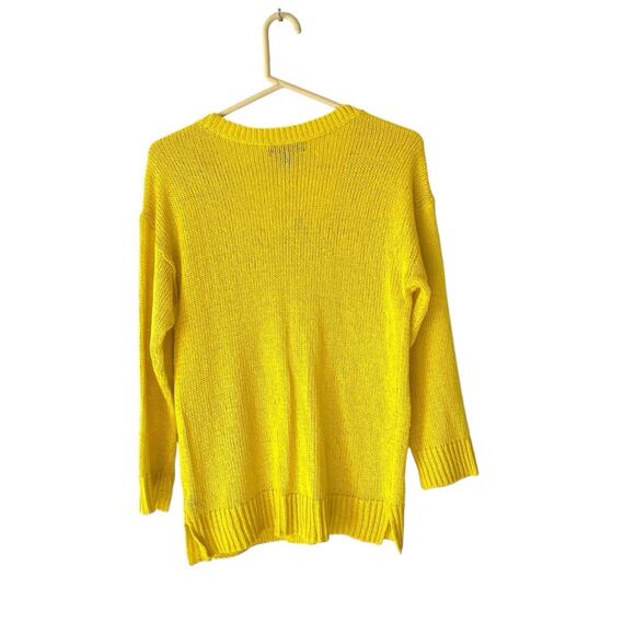 Ralph Lauren Villa Yellow Scoop Neck Open Weave knit sweater NWTS Large - Picture 4 of 8